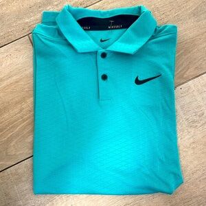 Nike Dri Fit Tour Golf Polo Shirt Teal Nebula Men's Size Small